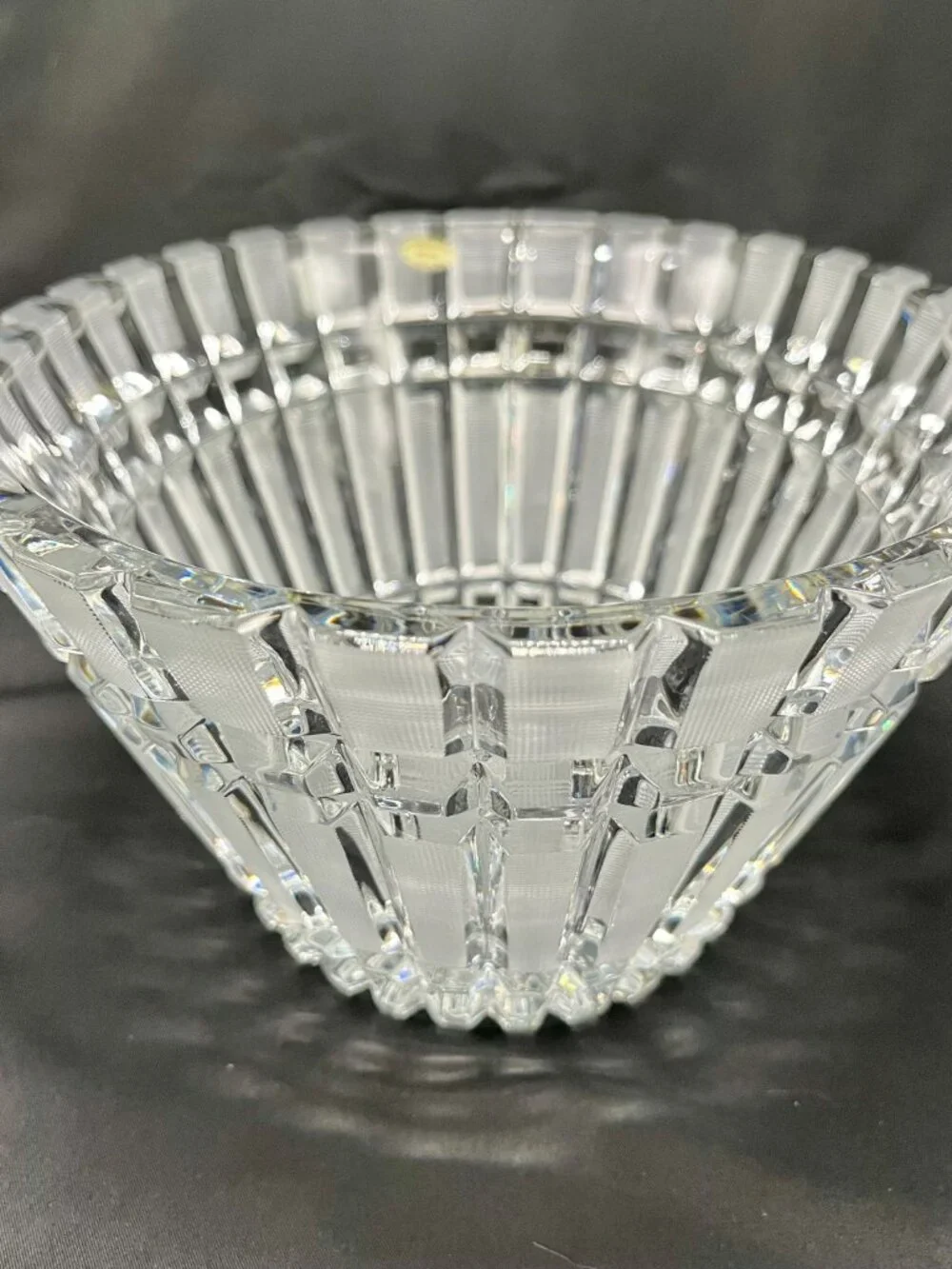 Stunning Vtg American Cut Crystal (ACC) Hand-Cut Lead Crystal Centerpiece Bowk